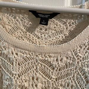 Simply Vera Vera Wang Lace Knit Sweater - Cream no tags but never worn